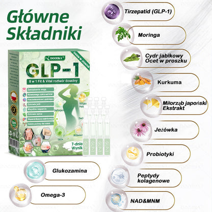 𝑫𝑶𝑶𝑬𝑲𝑨® GLP-1 8 w 1 Fit & Vital roztwór doustny – ✔️ Raz dziennie, widoczne zmiany w ciągu 7 dni / W przypadku otyłości, zdrowia serca i układu krążenia, cukrzycy, bezdechu sennego, zdrowia jelit, problemów ze stawami i wielu innych